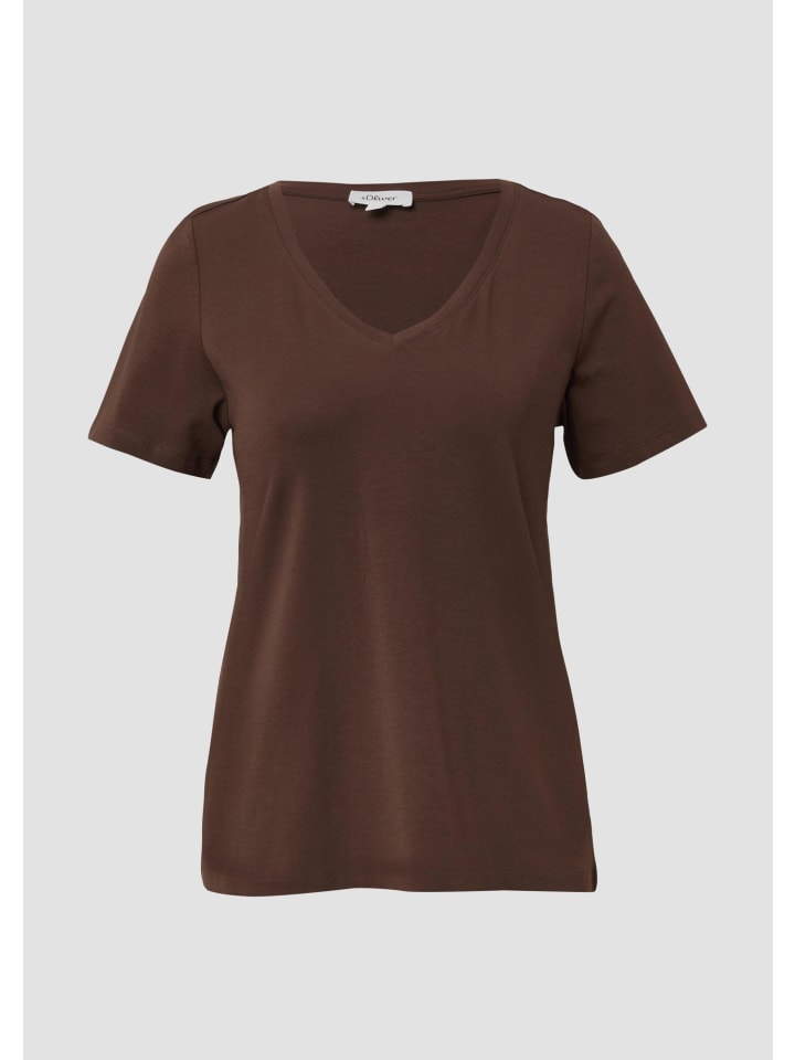 

s.Oliver Футболка 8942_темно-коричневая, Коричневый, s.Oliver Футболка 8942_темно-коричневая