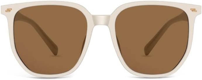 

Женские круглые солнцезащитные очки с поляризованной защитой от УФ-излучения, сверхлегкие солнцезащитные очки из углеродного волокна с защитой UV400 для вождения Generic, Milk White Brown Color