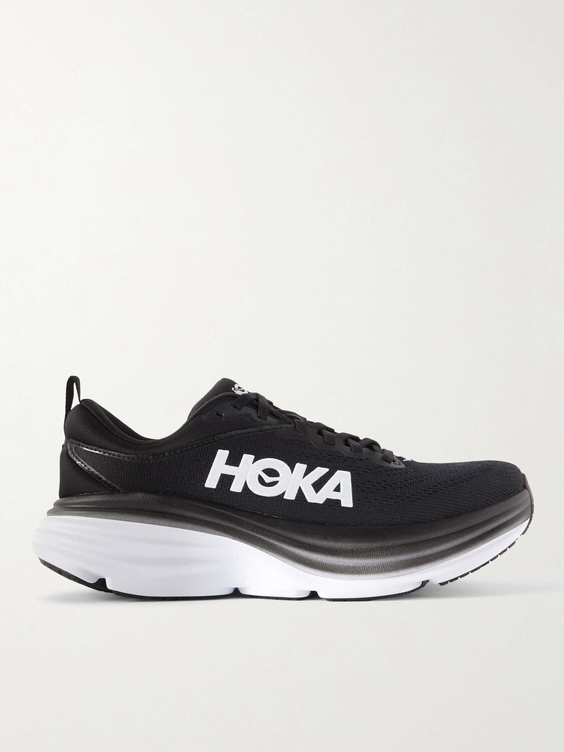 

Кроссовки Hoka One One Bondi 8 Rubber-Trimmed Mesh, черный/белый