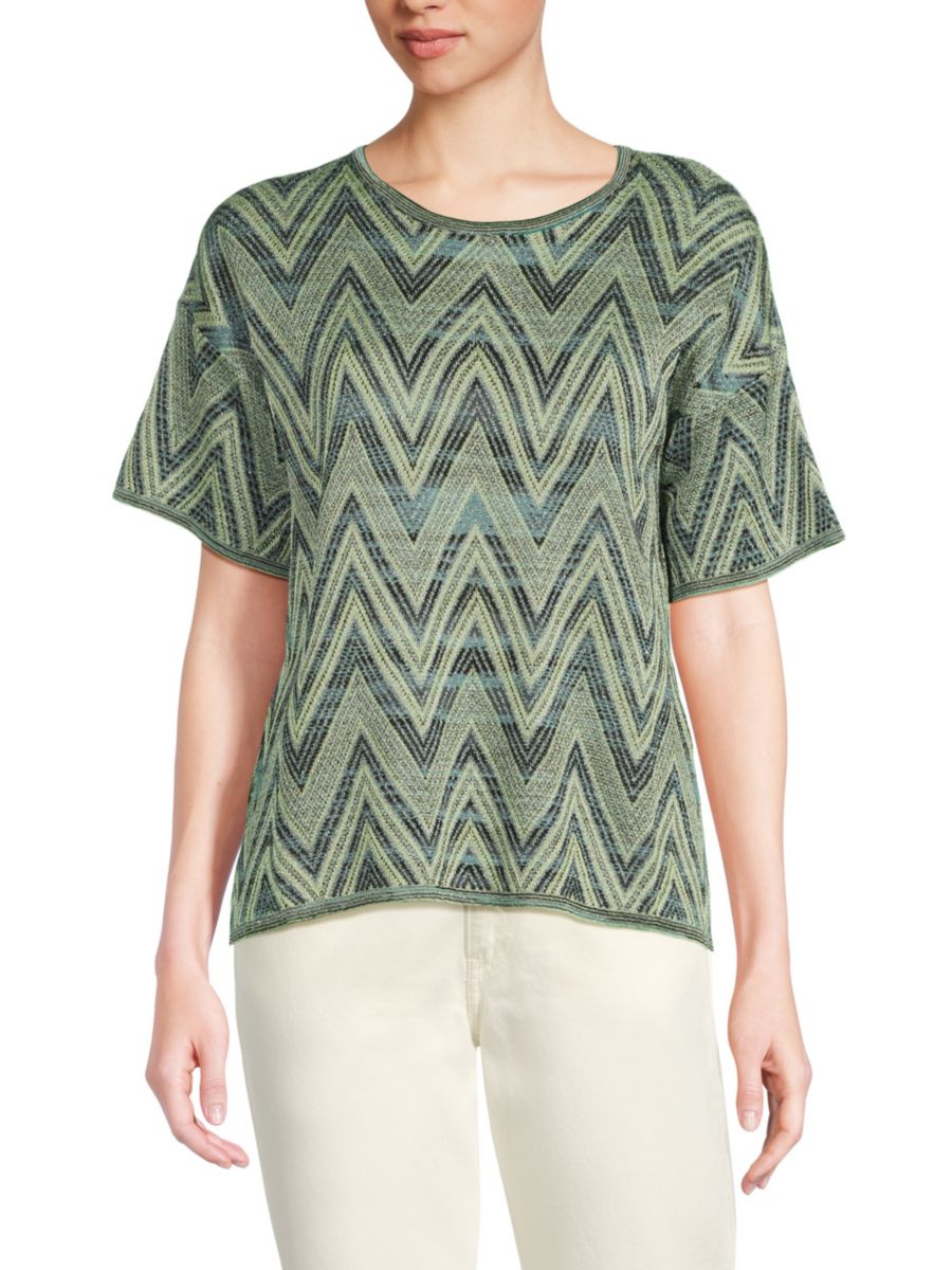 

Вязаный топ с шевронным узором M Missoni, цвет Green Multi