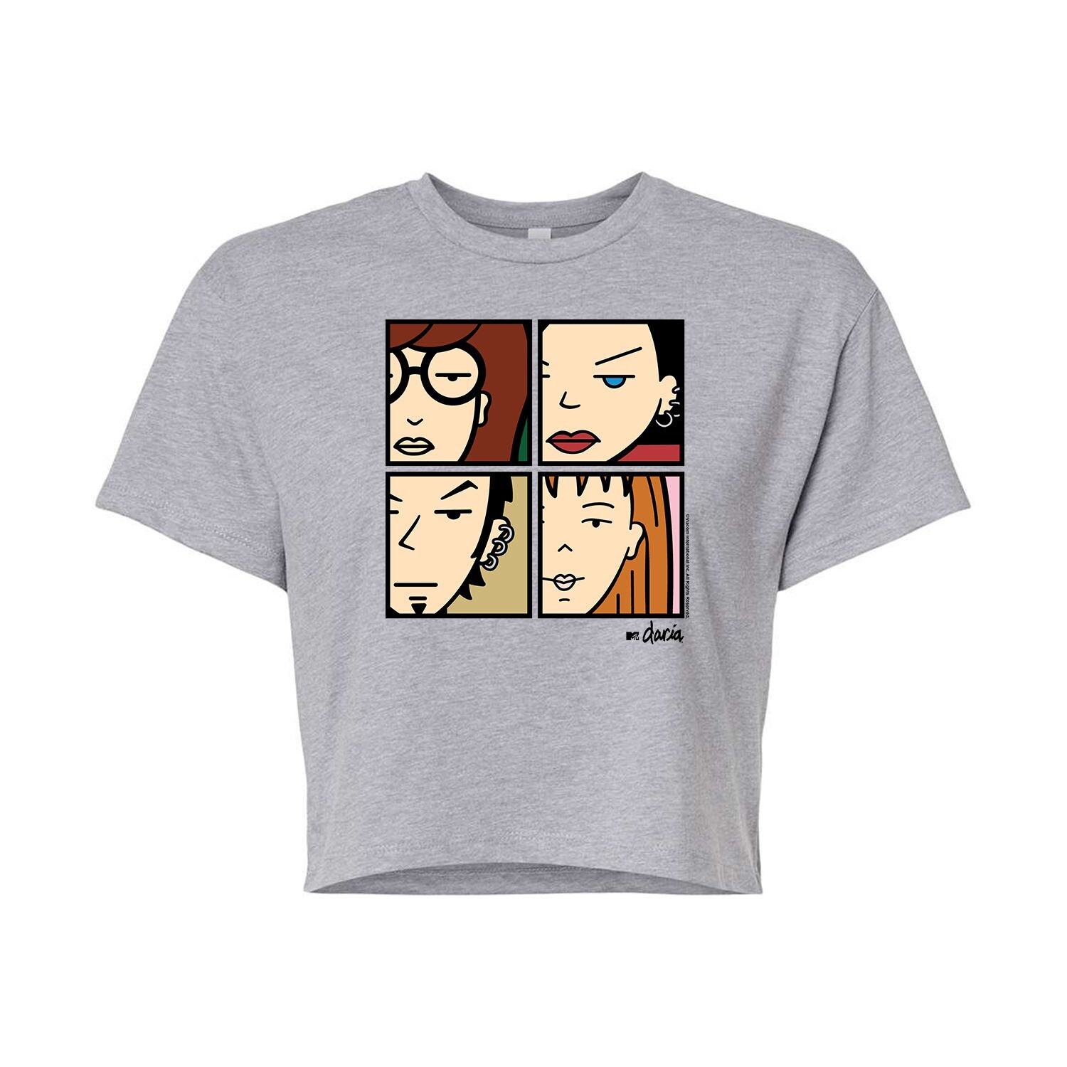 

Укороченная футболка с рисунком Daria Grid для юниоров Licensed Character, серый
