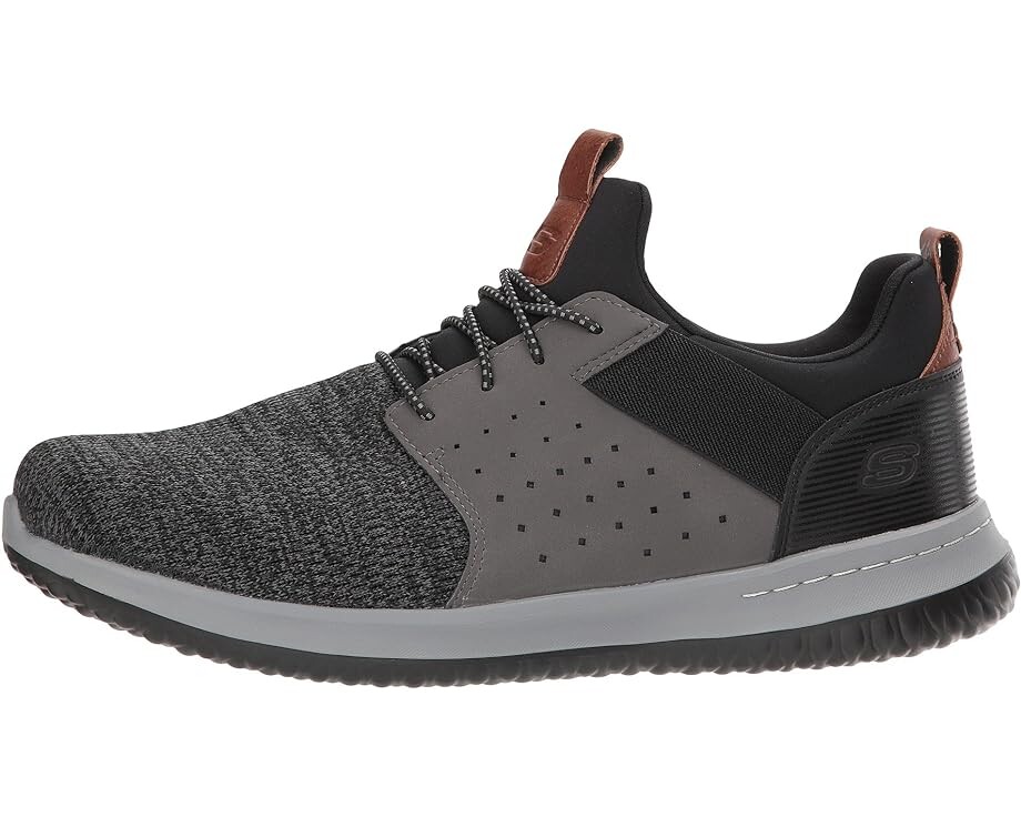 Кроссовки SKECHERS Classic Fit Delson Camben, цвет Black/Gray — фото 4