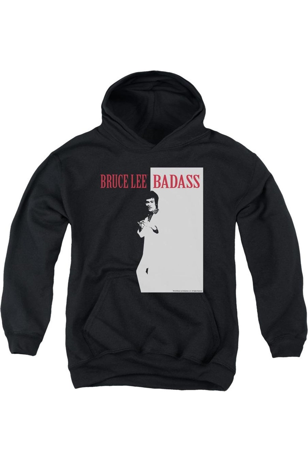 

Брутальный худи "Badass Youth" с Bruce Lee Gildan, черный
