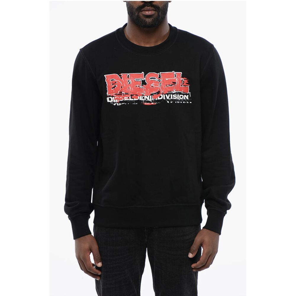 

RED TAG Solid Color S-GINN-K40 Толстовка с круглым вырезом и принтом Pri Diesel, Black