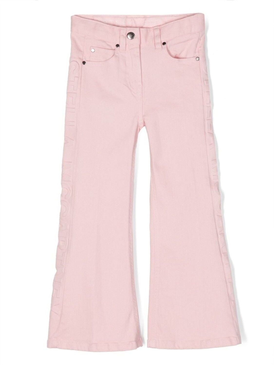 

Stella McCartney Kids расклешенные джинсы с логотипом, розовый