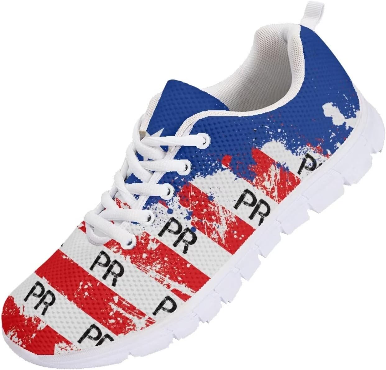 

Мужские кроссовки Funnydude Funny Print 2025 Осень, легкие беговые кроссовки с дышащей сеткой, Puerto Rico