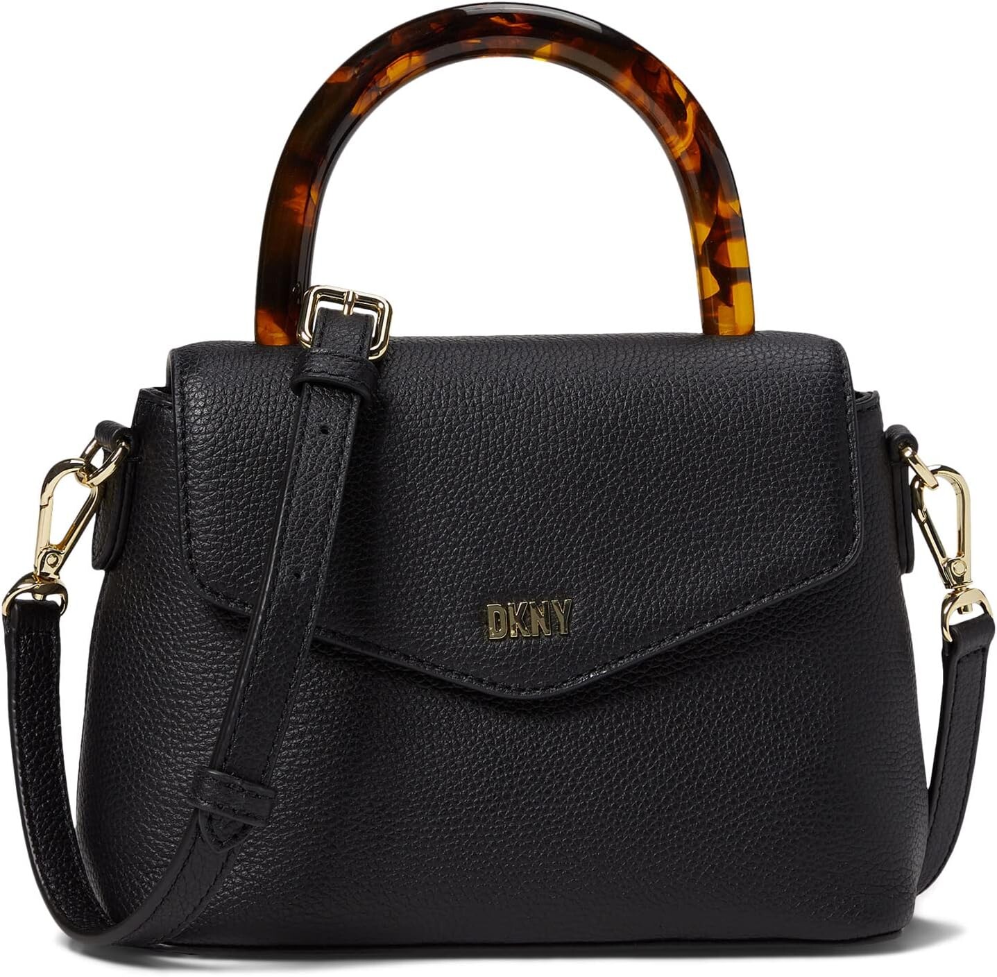 

Сумка кросс-боди DKNY Frankie Top-Handle Crossbody, цвет Black/Gold