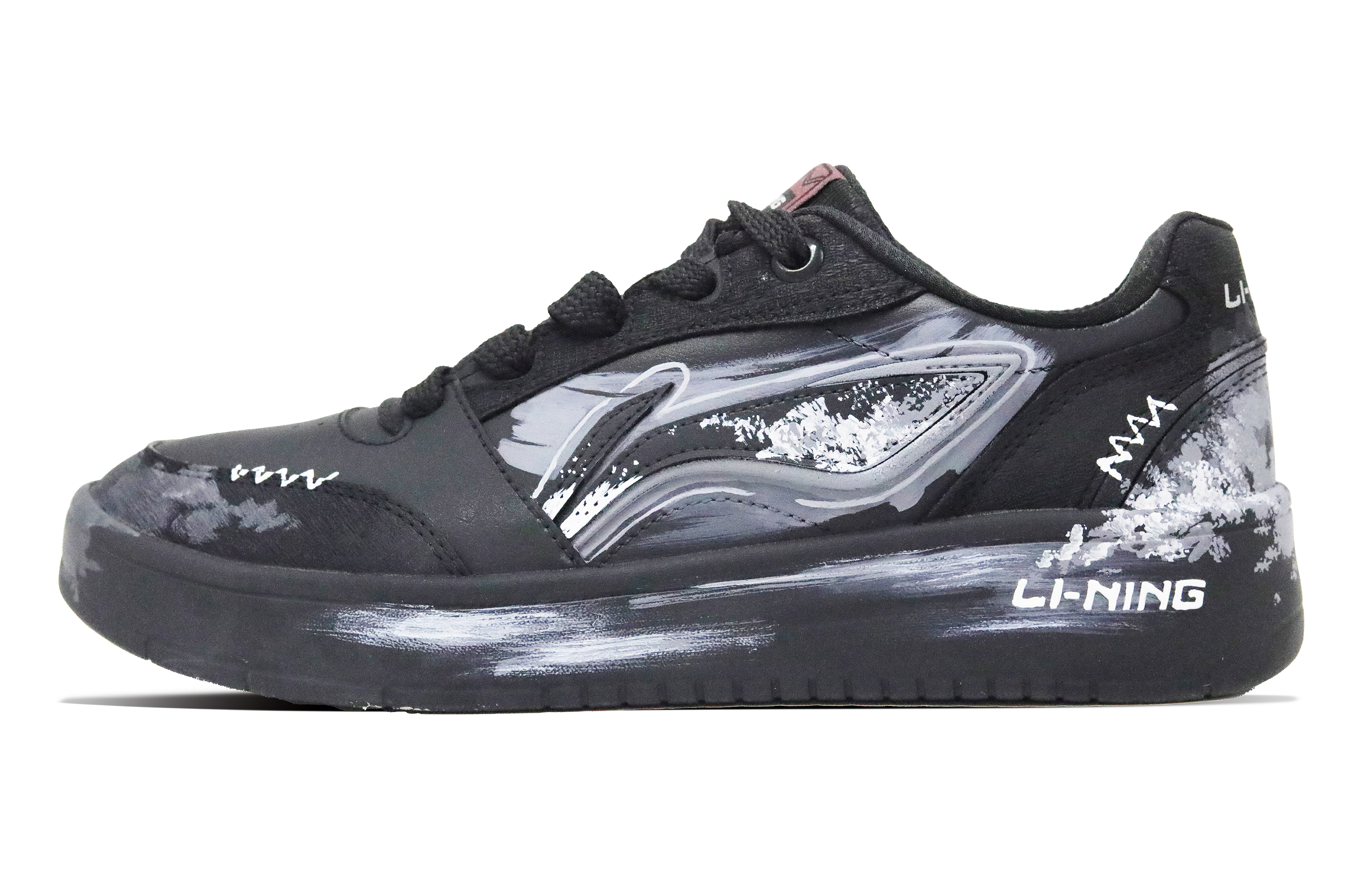 

LINING Кроссовки для скейтбординга Yuanbao V3 Coverage с амортизацией, износостойкие, низкие, мужские, черные