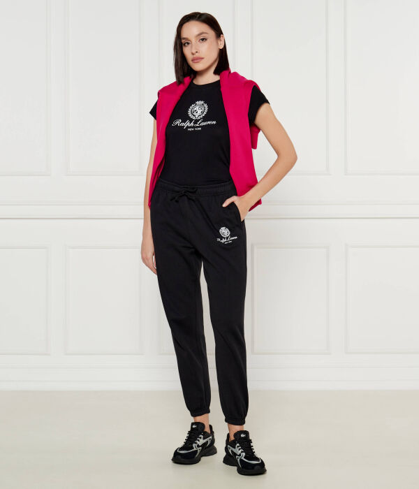 Футболка женская Polo Ralph Lauren с логотипом на груди, черный — фото 2