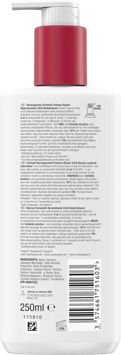 Бальзам для тела Интенсивное восстановление 250мл Neutrogena — фото 4