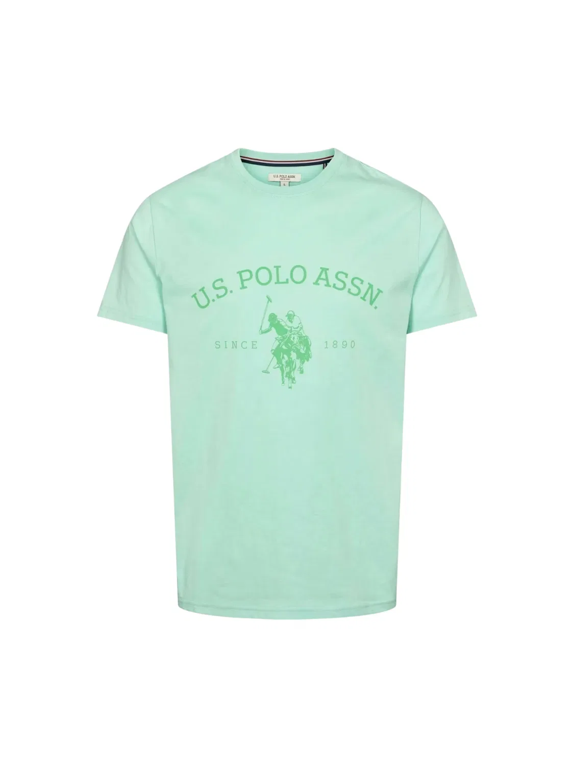 Футболка прямого кроя 'UWMaggi' U.S. Polo Assn., Green/Light Green