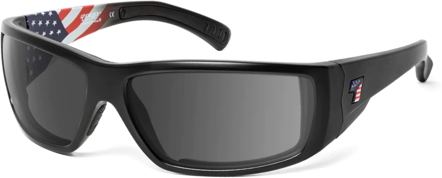 

Солнцезащитные очки 7 EYE MAESTRO с мягкой подкладкой и защитой от ветра, для использования на открытом воздухе, 100% защита от UVA + UVB лучей, Patriot Frame/Polarized Gray Lenses