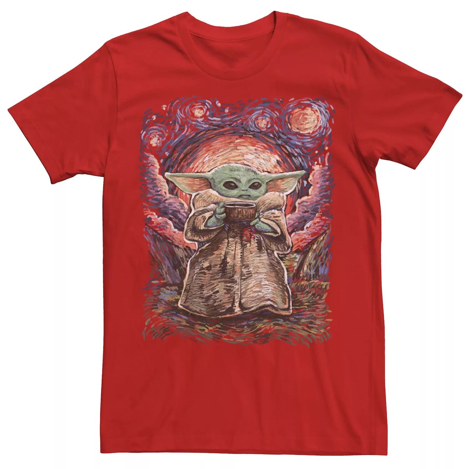 

Мужская футболка Star Wars The Child Starry Night Licensed Character