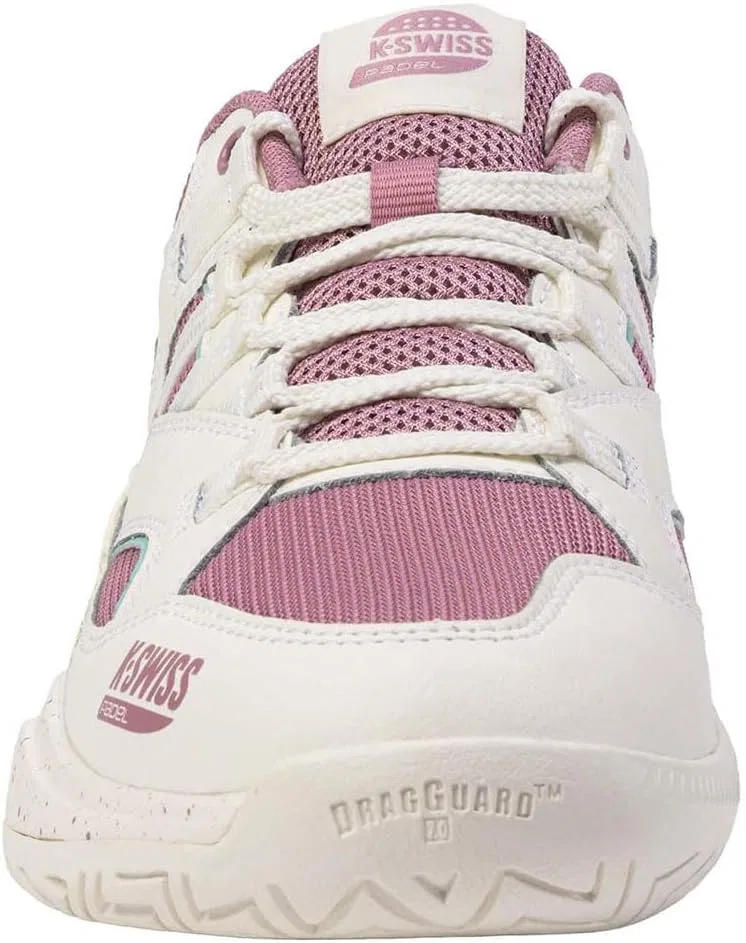 Кроссовки для тенниса K-Swiss, White Lilas Pastel Turquoise — фото 4