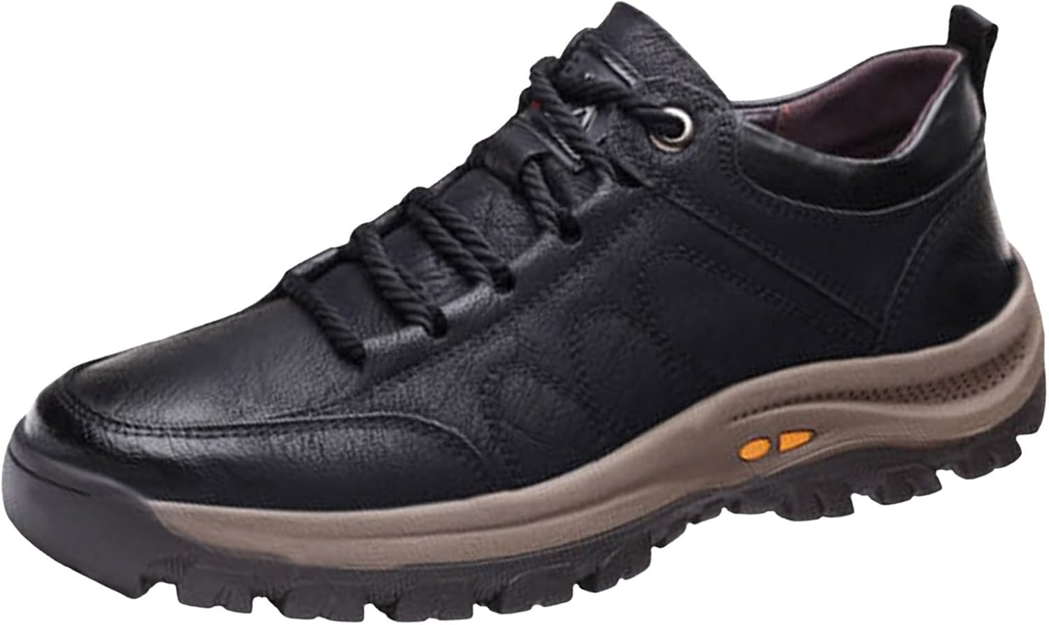 

Мужские кроссовки без шнурков из ПУ-кожи с комфортной мемори-пеной, дышащей сеткой, модные, с противоскользящей подошвой, поддержкой свода стопы и амортизацией, для тренировок и тенниса, широкая полнота Generic, черный