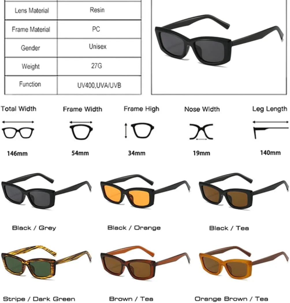 

Винтажные женские солнцезащитные очки «кошачий глаз», модные гелевые очки с защитой от УФ-излучения UV400, мужские трендовые градиентные очки UATXTAU, Black Grey