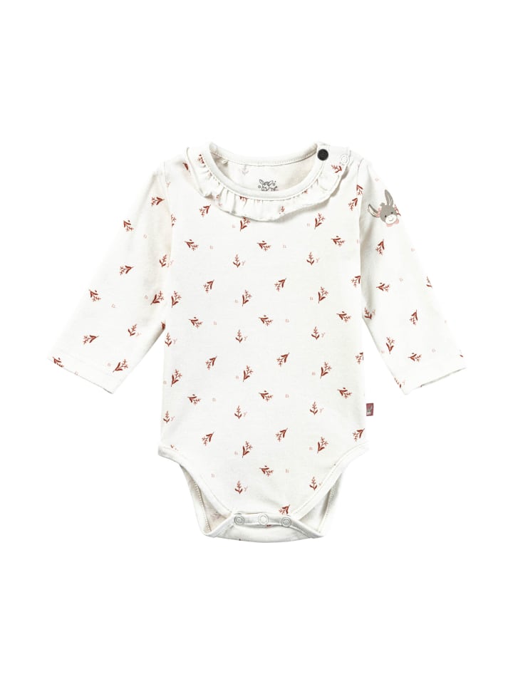 

Sterntaler Боди с длинными рукавами и цветочным принтом цвета экрю