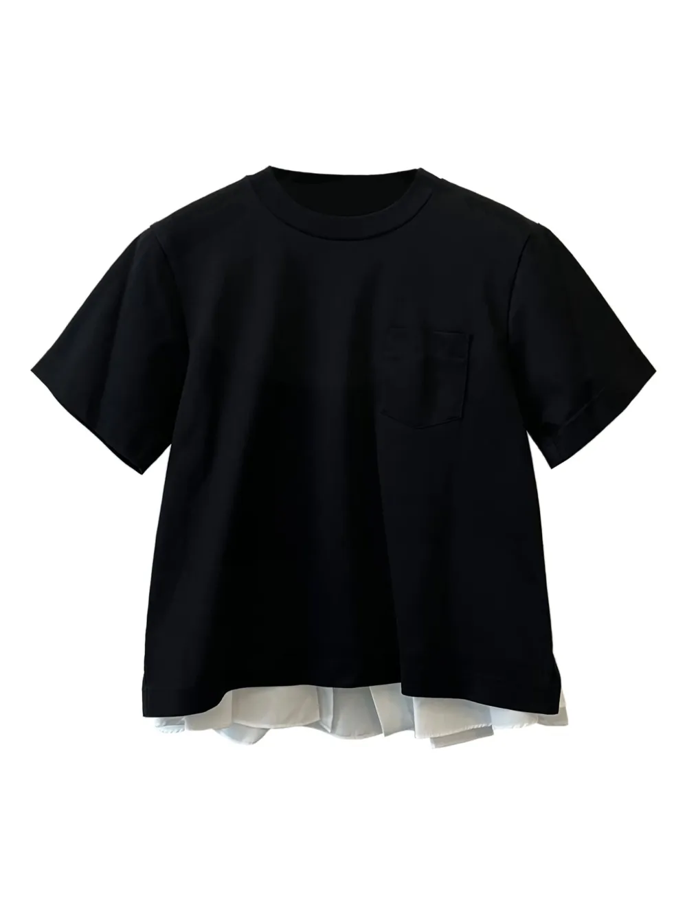 

Футболка с оборками SACAI, черный