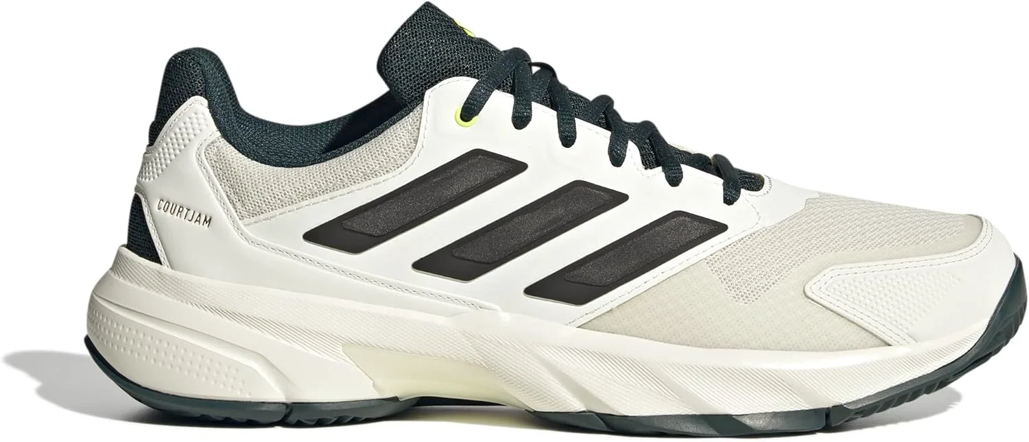 Мужские теннисные кроссовки Adidas Courtjam Control 3, белый/металлик — фото 2