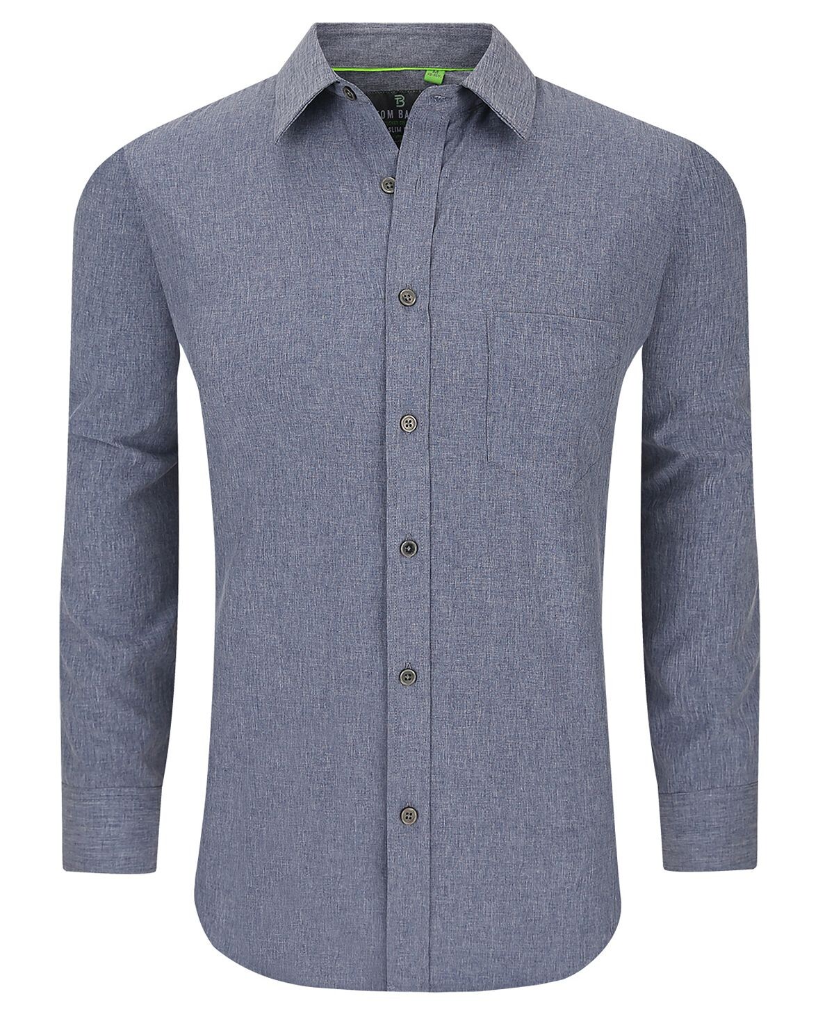 

Мужская однотонная классическая рубашка на пуговицах с длинным рукавом Slim Fit Performance Tom Baine