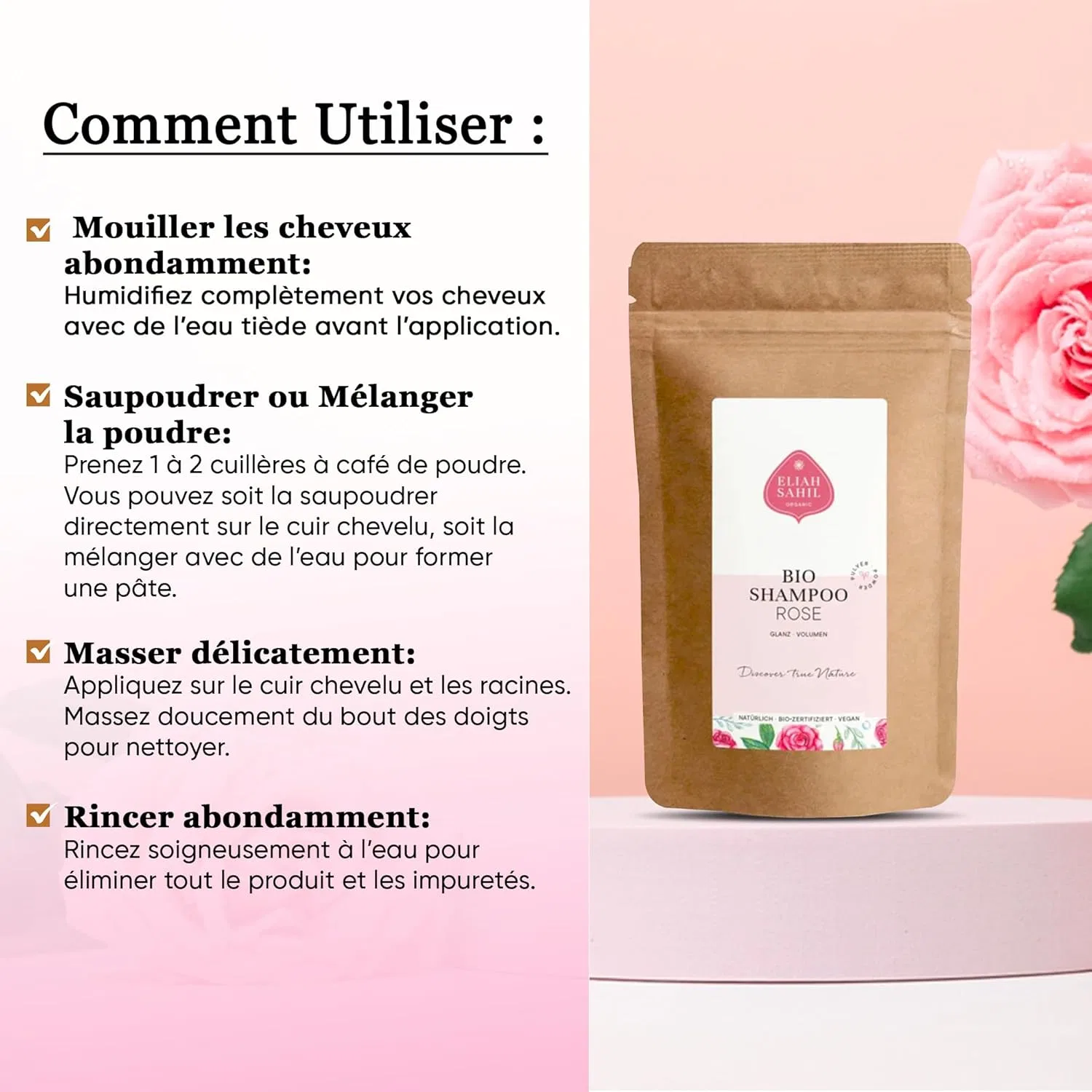 Органический порошковый шампунь «Rose Refill Pack» от ELIAH SAHIL Eliah Sahil — фото 4