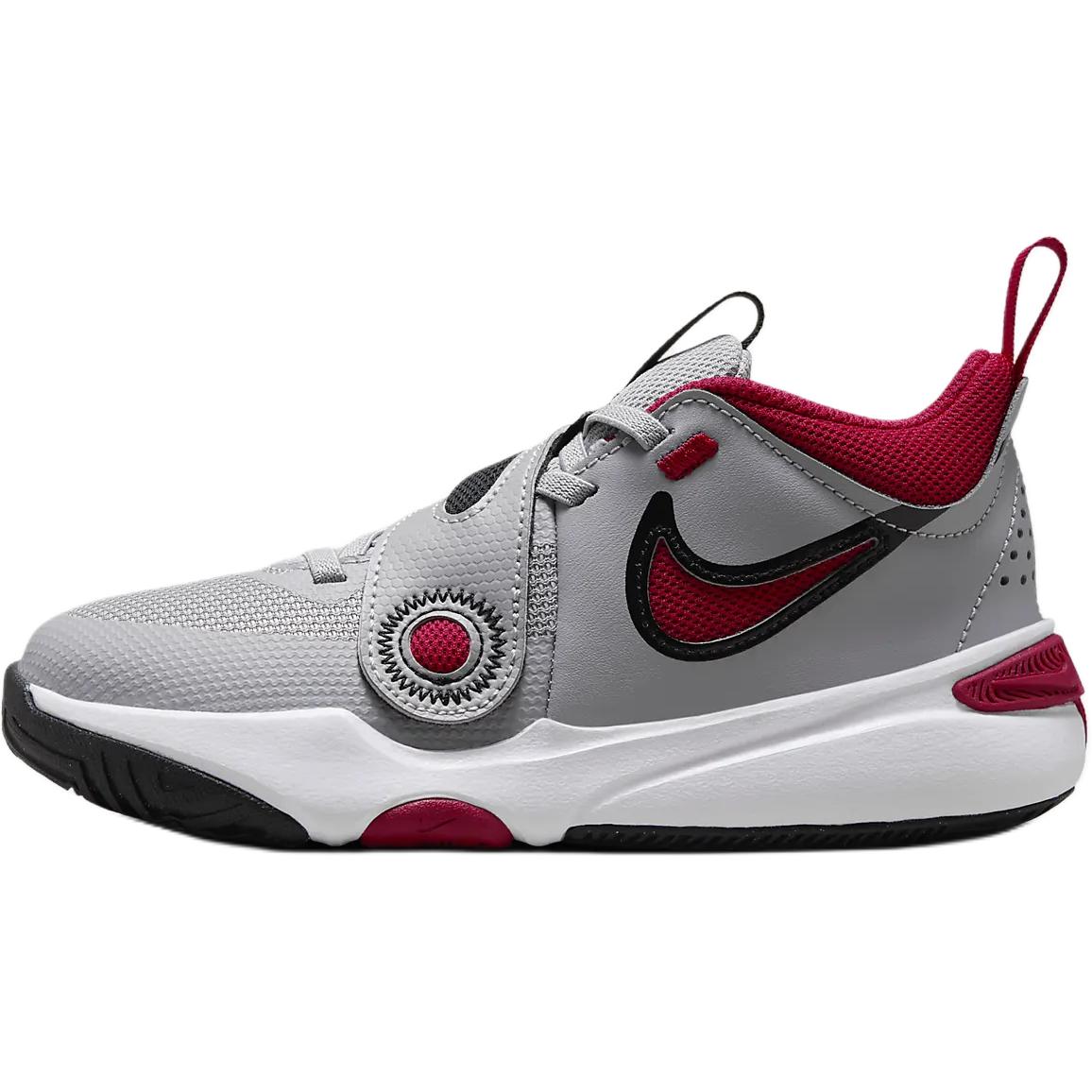 

Командные баскетбольные кроссовки для дошкольников Team Hustle D 11 Nike, серый/красный/белый