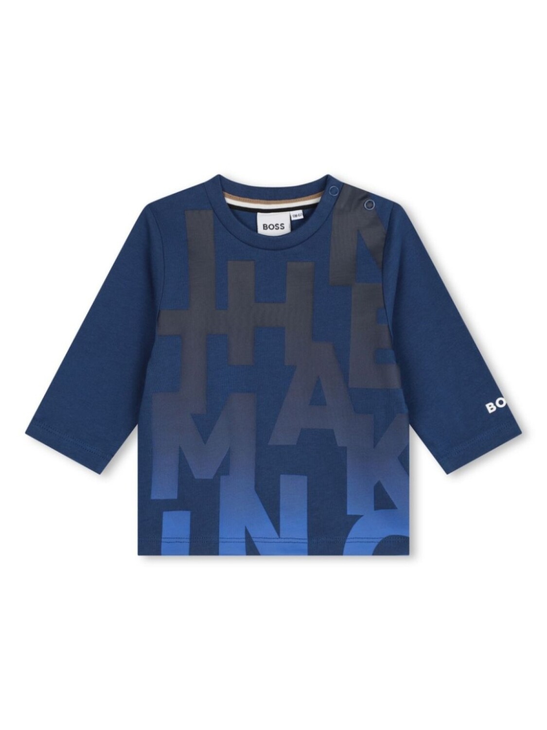 

BOSS Kidswear футболка с логотипом, синий