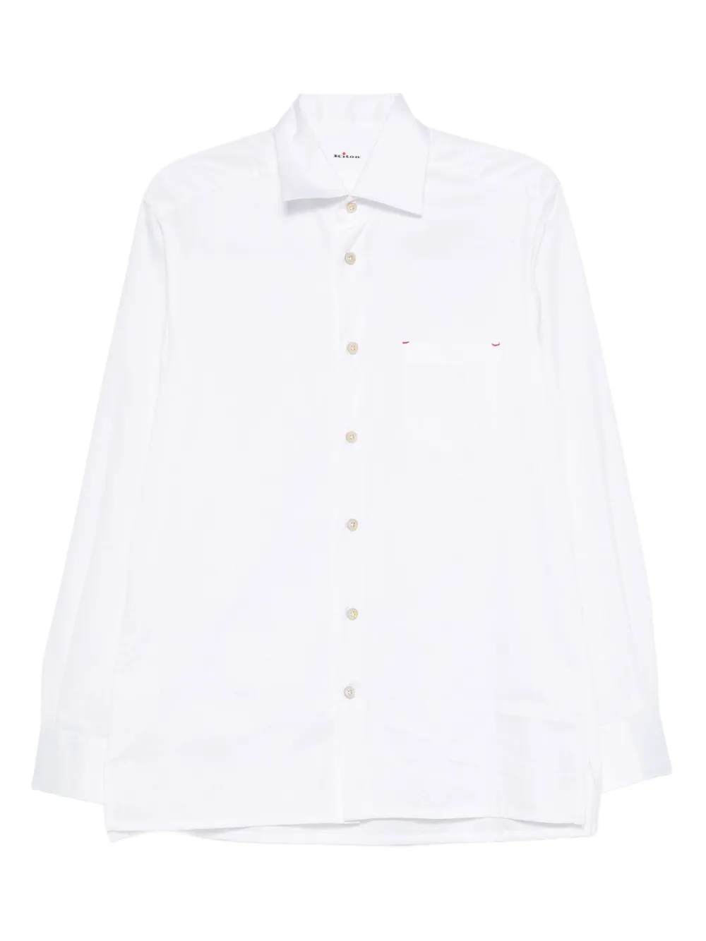

Хлопковая рубашка Kiton, белый