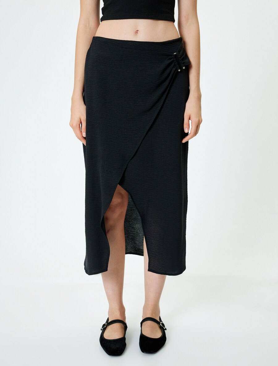 

Юбка миди Koton Skirt, черный