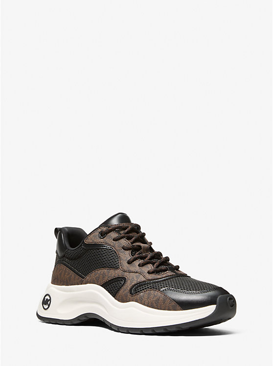 

Кроссовки Levie из комбинированных материалов Michael Kors, Brown Multi