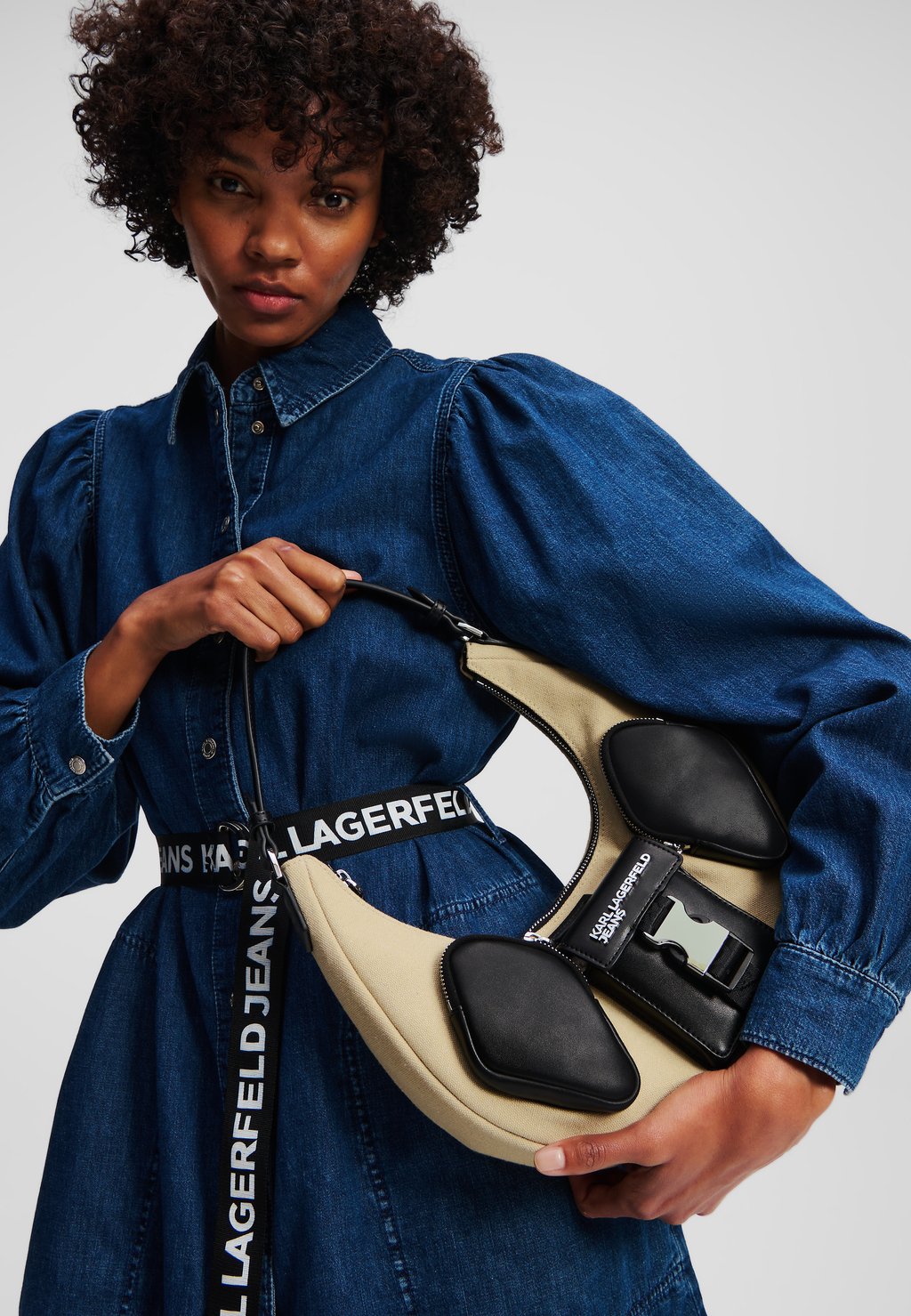 

Сумка MIXED HALFMOON BAG Karl Lagerfeld Jeans, бежевый
