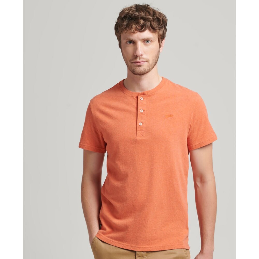 

Футболка с коротким рукавом Superdry Vintage Logo Emb Henley, оранжевый