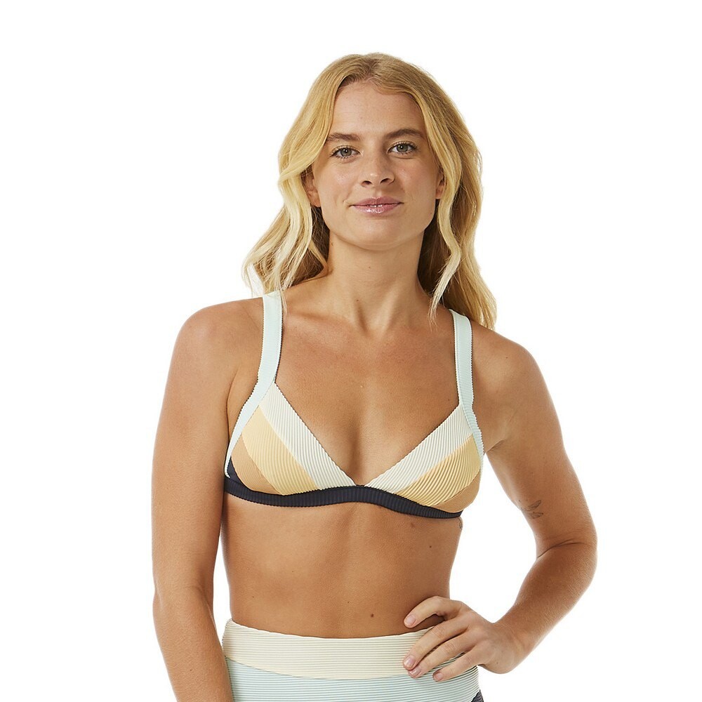 

Топ бикини Rip Curl Block Party Spliced Fixed Tri, бежевый