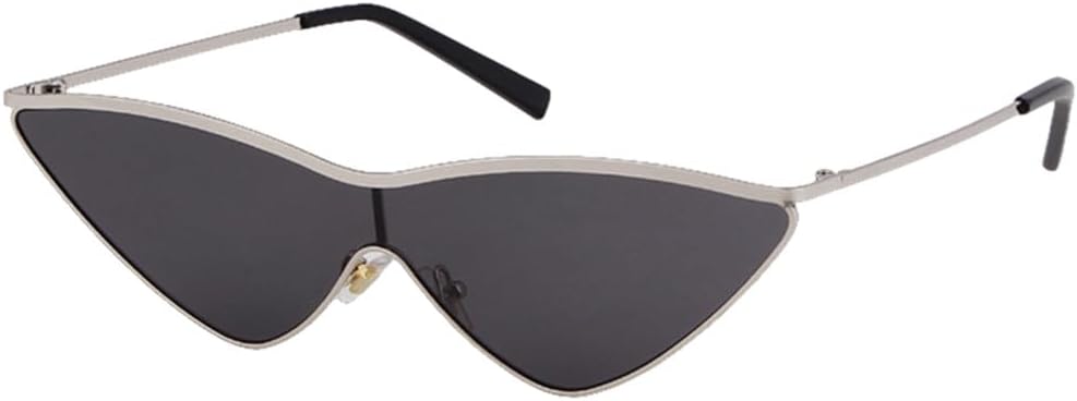 

Винтажные маленькие солнцезащитные очки «кошачий глаз» в форме треугольника, ретро, ​​металлическая оправа, цельные солнцезащитные очки для женщин, черные, UV400 TYUVIVO, C1