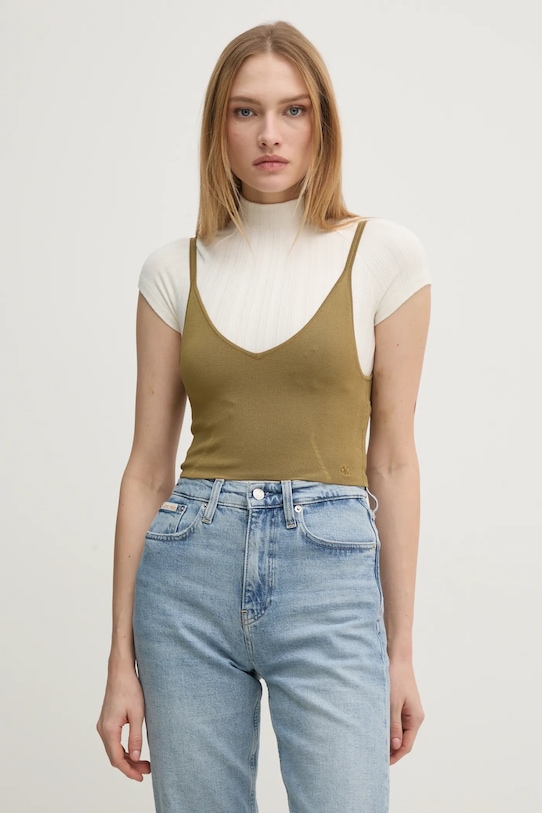 

Топ Calvin Klein Jeans, зеленый