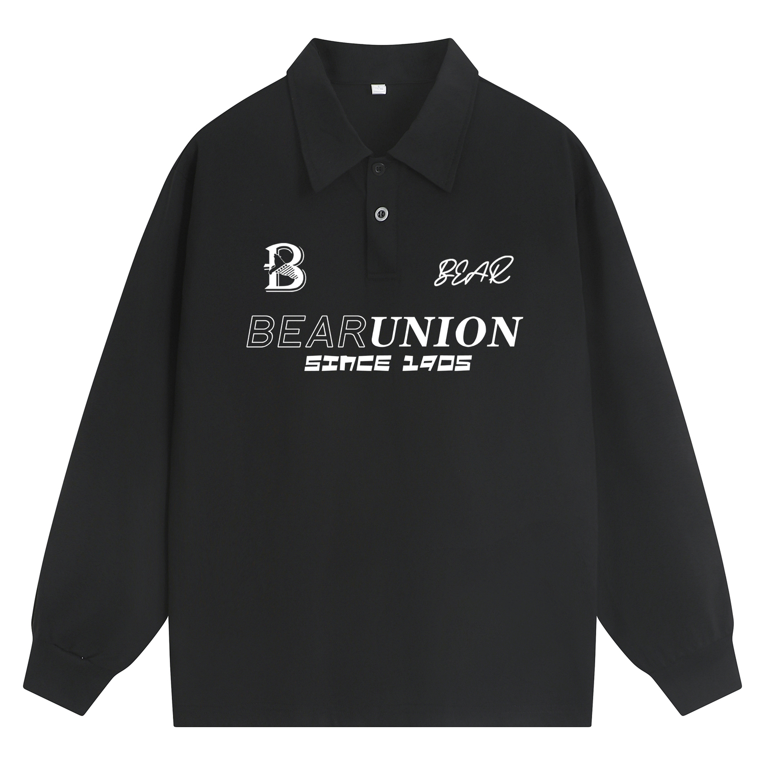 

Футболка поло унисекс BEAR UNION, черная
