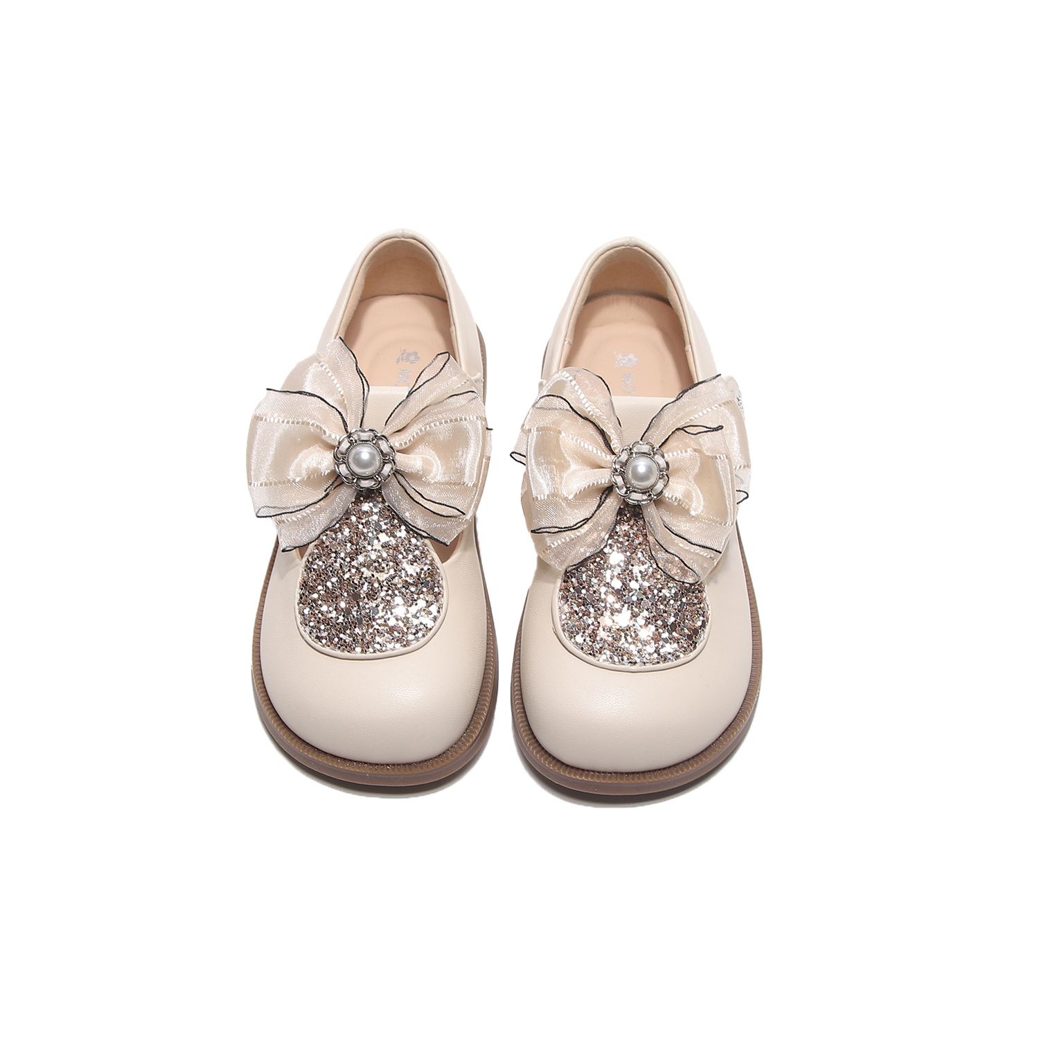 Детские кожаные туфли Low-Top Kids' Montagut, муссовый белый — фото 4