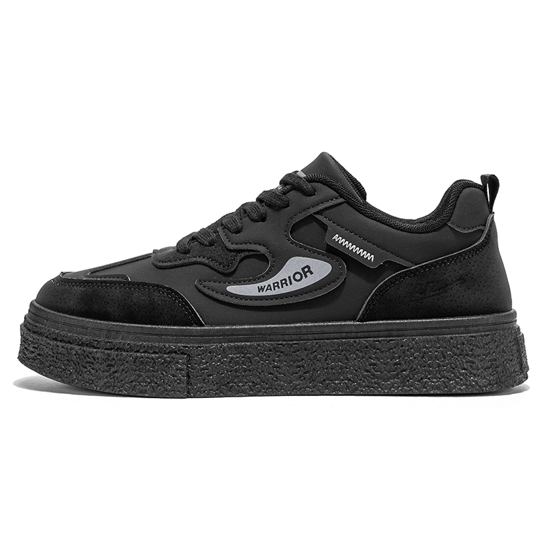 

WARRIOR Легкие и износостойкие мужские скейтерские кеды Low Top - черные, цвет Black