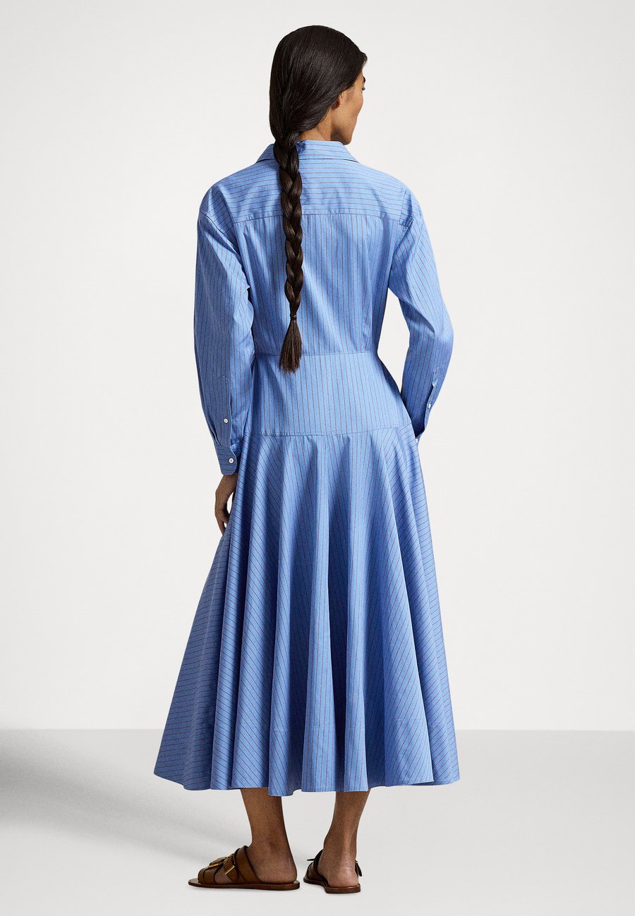 Платье Polo Ralph Lauren STRIPED COTTON SHIRTDRESS, Blue/Red/Blue — фото 3