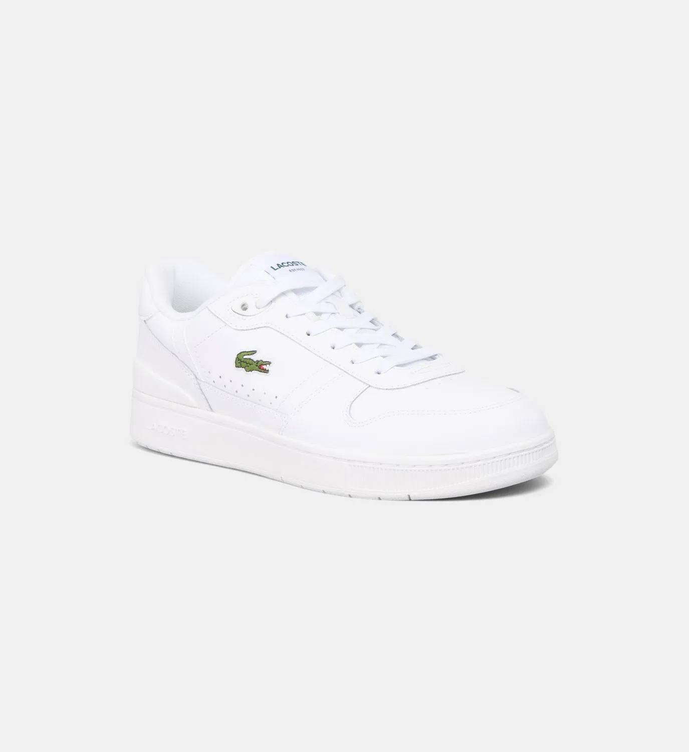 Кроссовки низкие T-Clip Set кожа Lacoste, белый — фото 2