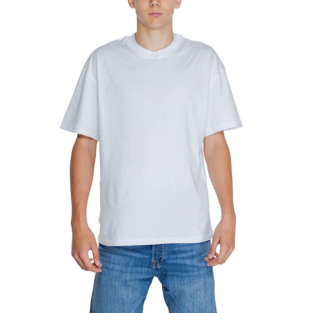 

Белая хлопковая футболка Jack & Jones