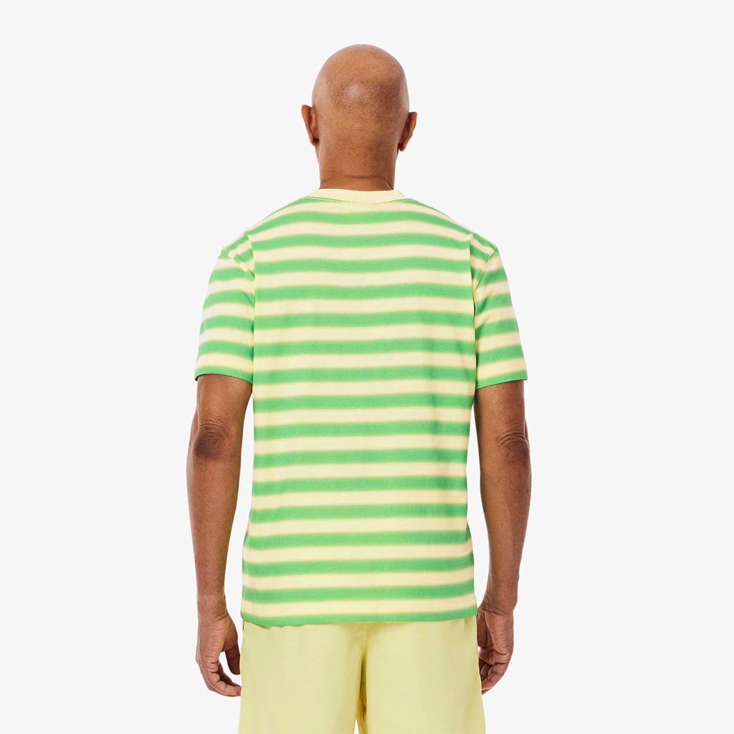 Мужская футболка LACOSTE в градиентную полоску, зеленый — фото 2