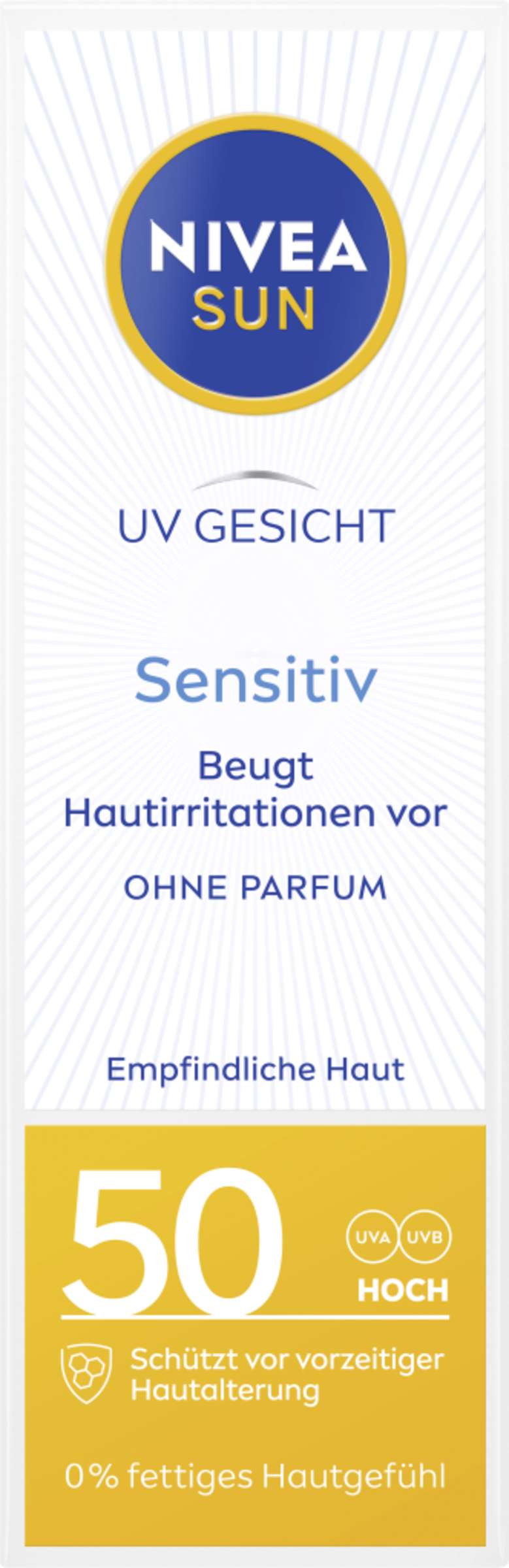

Солнцезащитный крем NIVEA SUN UV Gesicht sensitiv Sonnenschutz LSF 50