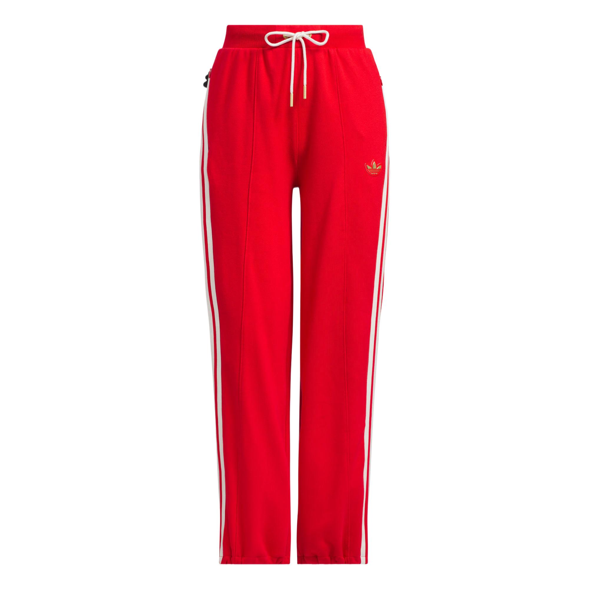 Толстовка CNY W JERSEY P Вязаные спортивные штаны Женские Светло-алый Adidas Originals, Light Scarlet — фото 3