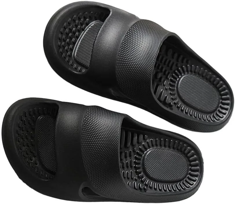 Massage Slippers,Plantar Fasciitis EVA Open Toe Soft Sole Non-Slip Quick Dry Shower Indoor Outdoor Сандалии,Unisex Breathable and Non Slip Wear-Resistant Shoes BAANHA, черный — фото 2
