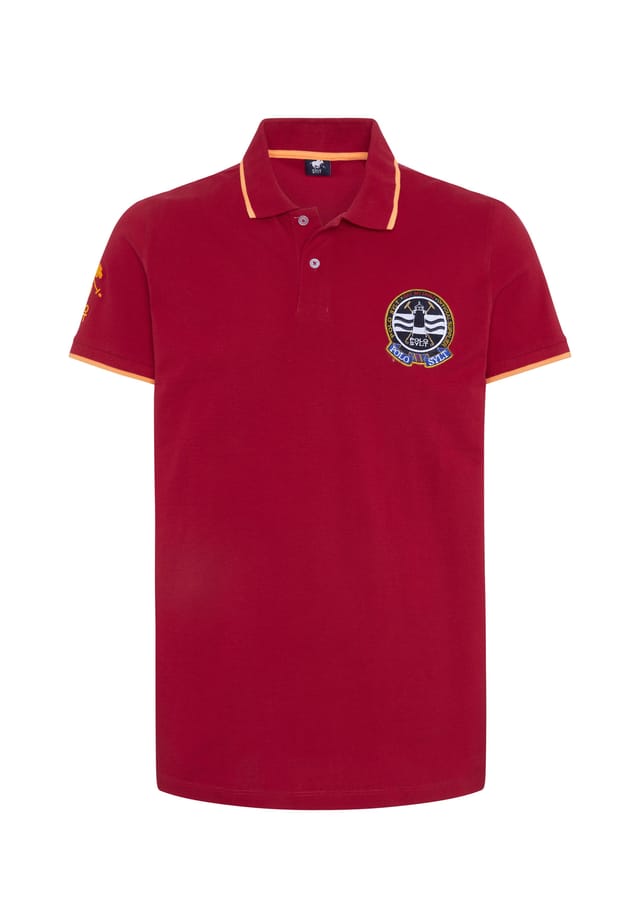 

Рубашка поло с логотипом Polo Sylt, цвет 19-1557 chili pepper