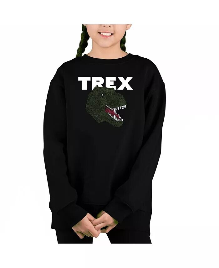 

T-Rex Head — толстовка с круглым вырезом Big Girl's Word Art La Pop Art, черный