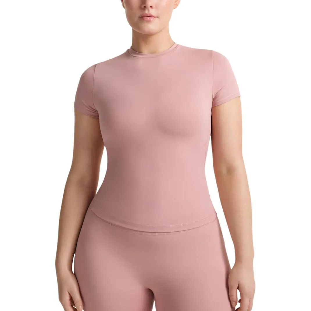 Футболка женская матовая SKIMS Padded Baby Nike, NSKM Swertia
