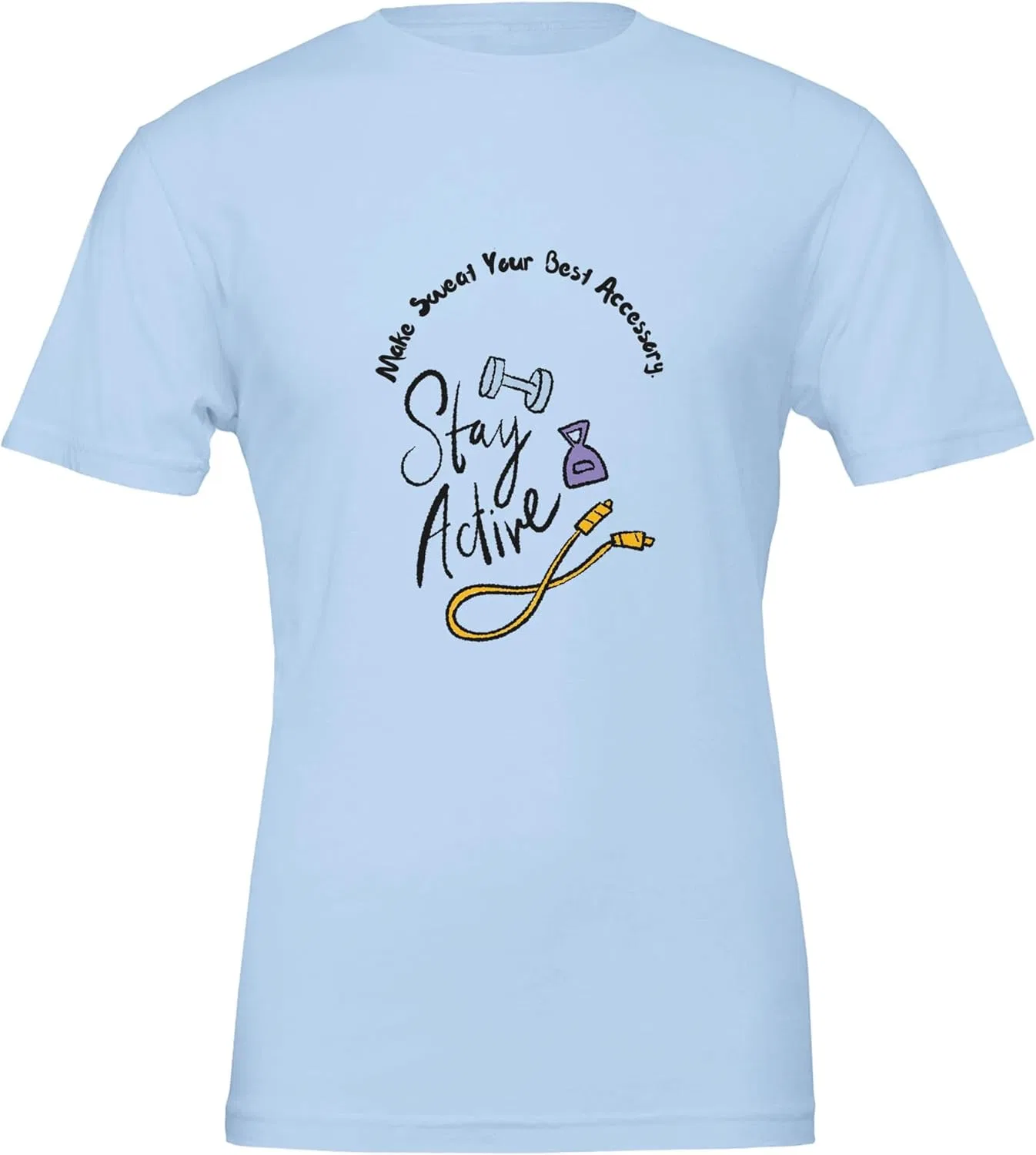Футболка мотивационная Premium Crewneck, Baby Blue