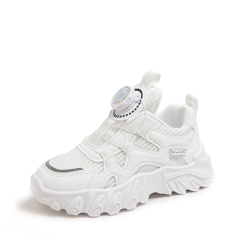 

Износостойкие, дышащие, легкие, амортизирующие, низкие, детские кроссовки для повседневной носки JIAFEIMAO, экрю